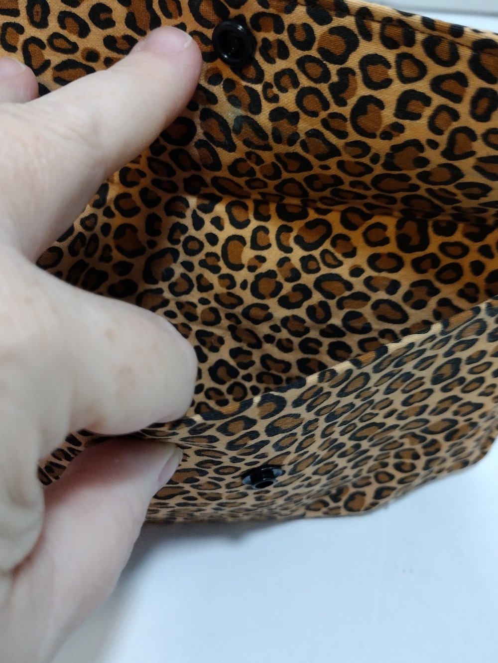Handmade Leopard Print Fabric Pouch Set – 4 Pieces, Snap Closures - Picture 15 of 15